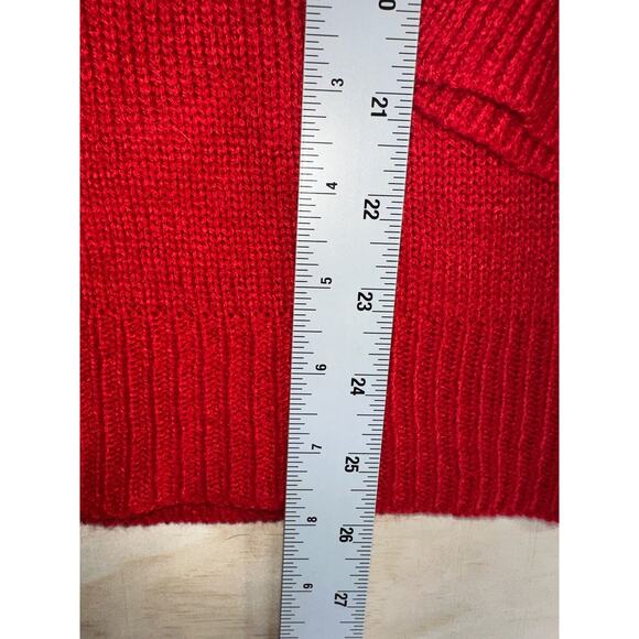No Boundaries Santa Don’t Judge Me Red Hooded Christmas Sweater Sequins XS - Picture 9 of 9
